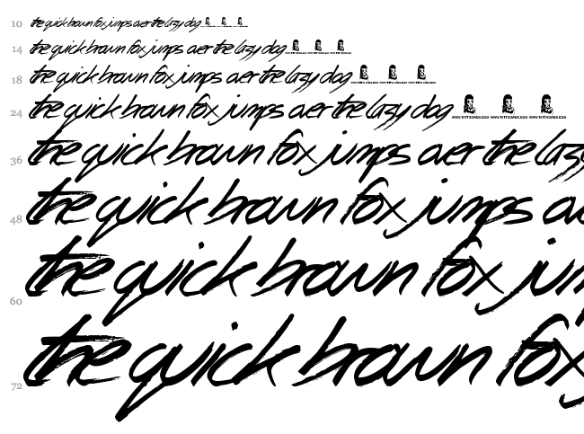 Bingo Bangos font waterfall